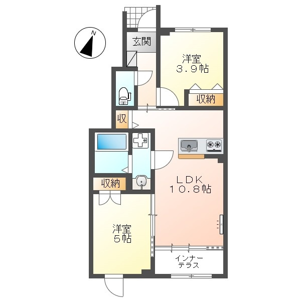 お部屋の間取り図です！