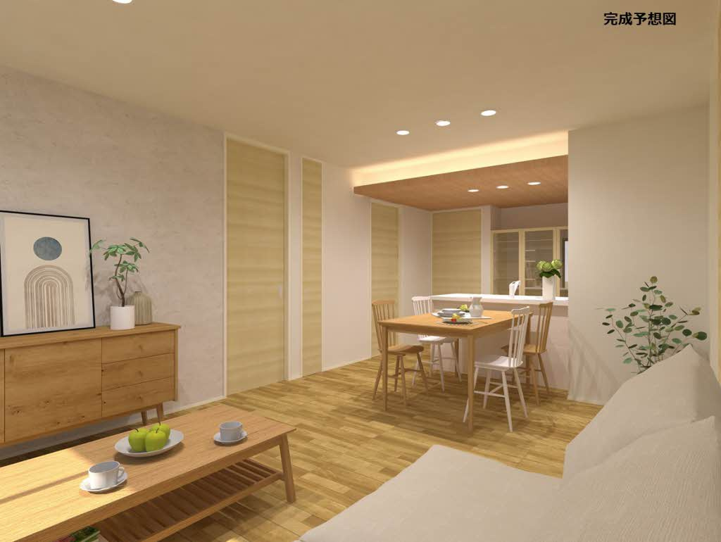 熊本市中央区国府１丁目の賃貸マンションの居間・リビング