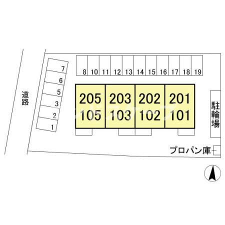 プシュケの区画図|高崎、前橋、伊勢崎エリアのお部屋探しはエンドスケープまで！お客様の理想お聞かせ下さい♪