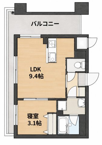 山崎マンション15の間取り
