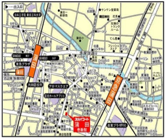 スカイコート蒲田壱番館の地図