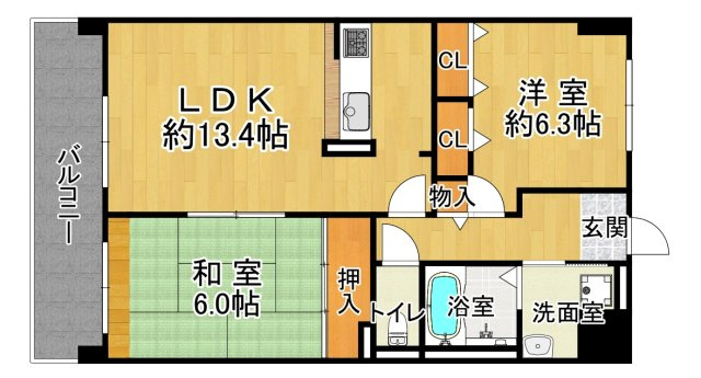 学園シティコートの間取り|※間取りが現況と異なる場合は現況を優先します※