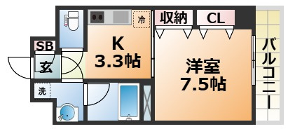S-FORT神戸小河通の間取り
