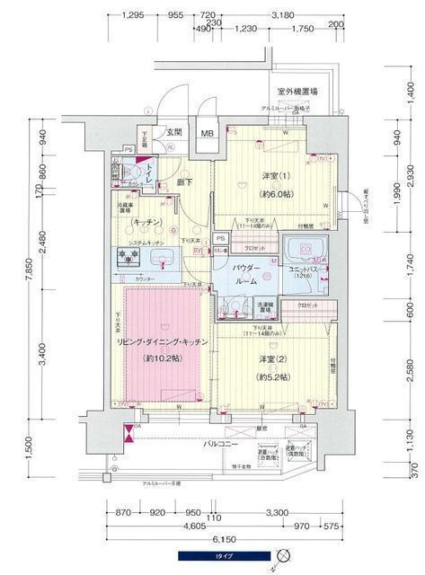 プレサンス神戸元町の間取り