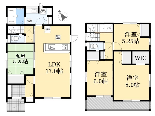 鴻巣市箕田　新築戸建の間取り