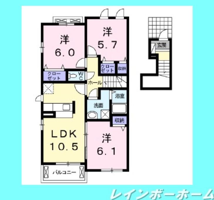 光ネット無料♪ペット相談可♪駐車場♪の間取り