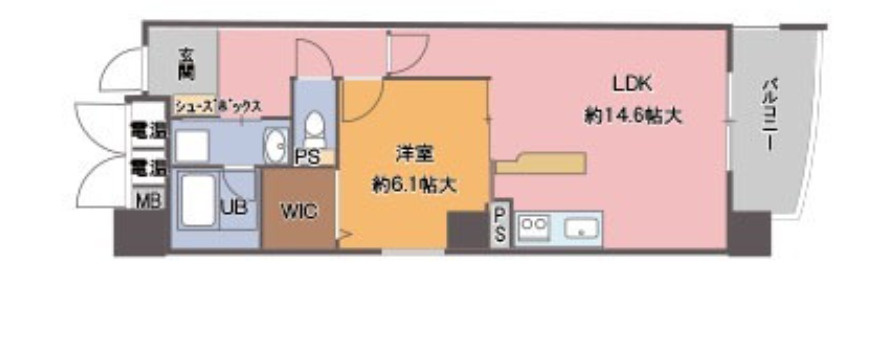 吹田市穂波町の賃貸マンションの間取り
