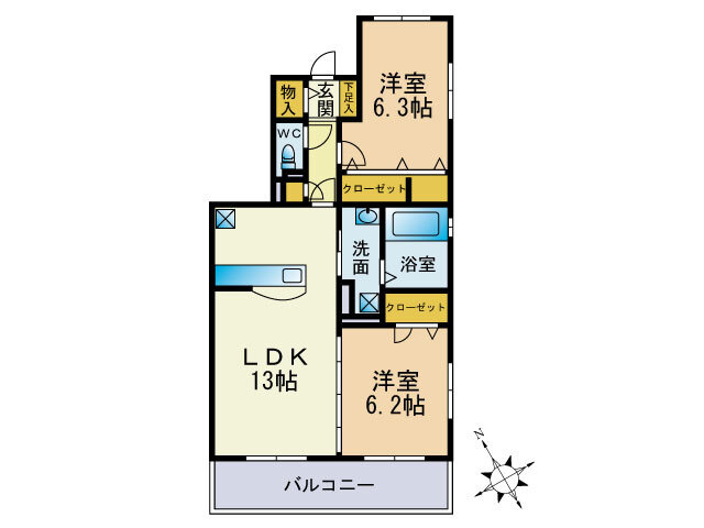 【間取り】 | エルパティオＢ棟 