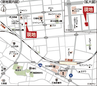 【地図】 | クレイドルガーデン石巻市南中里　第4