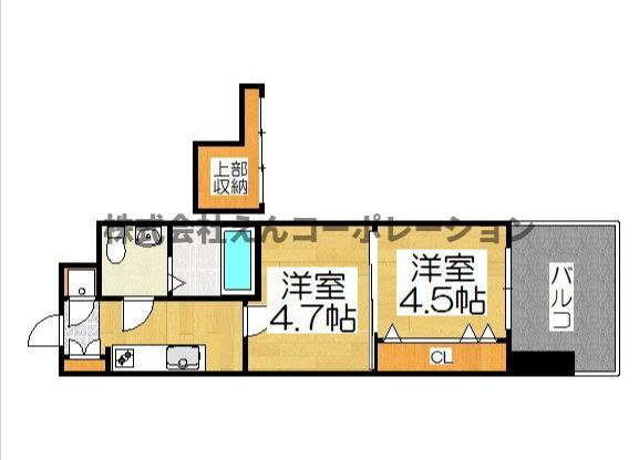 【間取り】 | ORIENT BLD　No.46 Vプロジェクト2100天神