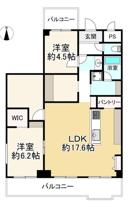 エクセラート八尾の間取り