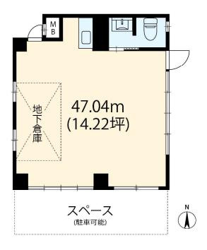 国分寺市東元町２丁目の店舗事務所の間取り