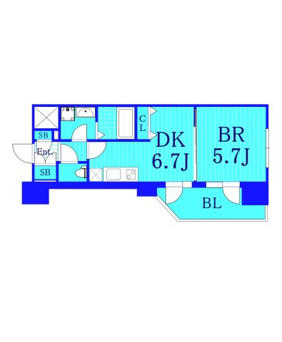 リヴシティ横濱新川町弐番館の間取り