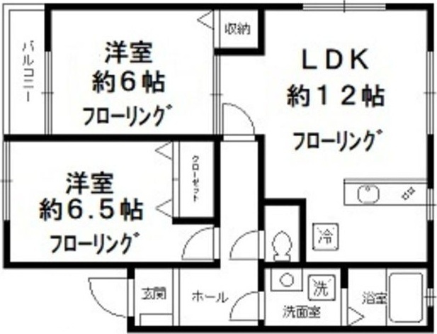 コーポワセダの間取り|間取りです。