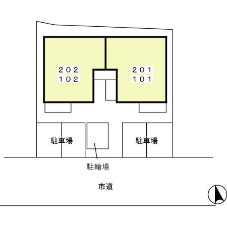ドミール沢渡の区画図