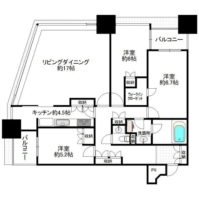 青山パークタワーの間取り