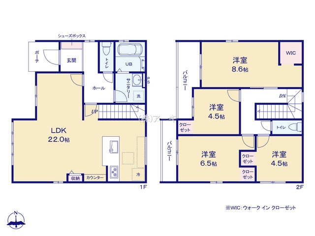 刈谷市小垣江町清水27番12『仲介手数料無料』新築一戸建て・建売の間取り
