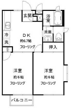 Ｋ　コーポの間取り|間取りです。