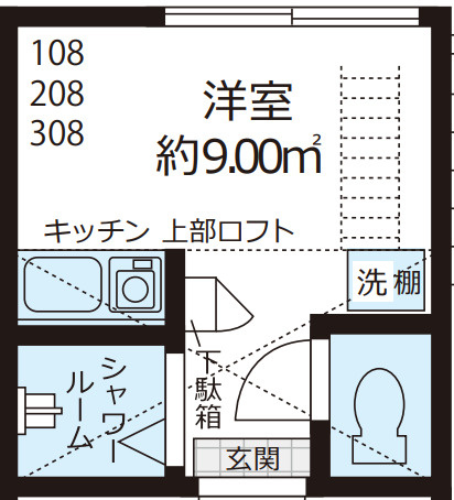 豊島区長崎１丁目のアパートの間取り