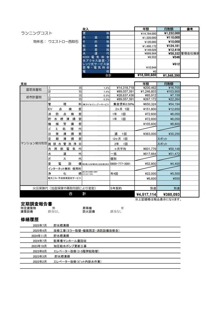 高石市西取石１丁目の一棟マンション