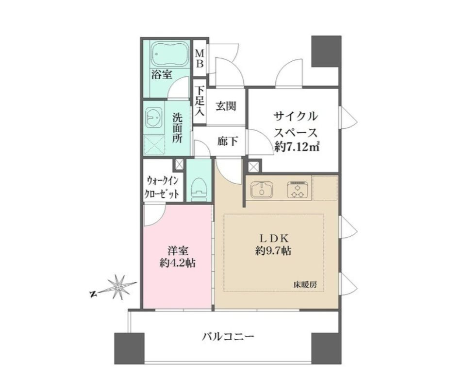センチュリーハイツ御徒町モダニカの間取り