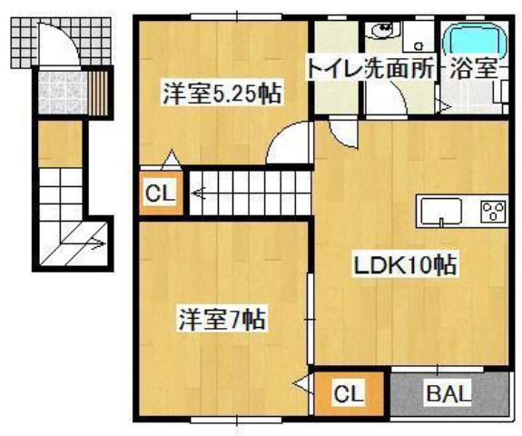 フォレスト平野 B棟の間取り