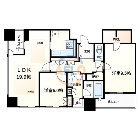ディーグランセ上町台ハイレジデンスの間取り|ディーグランセ上町台ハイレジデンス　間取り
