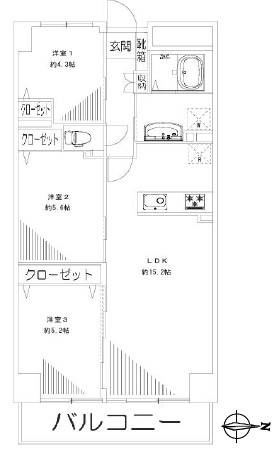 【間取り】 | パストラルハイム面影橋