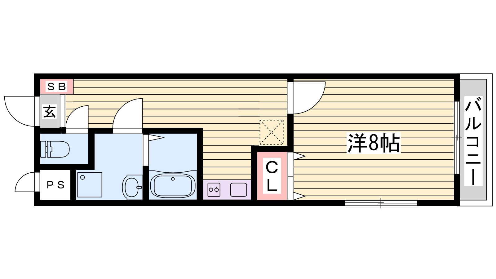 MISTRAL飾磨駅前の間取り