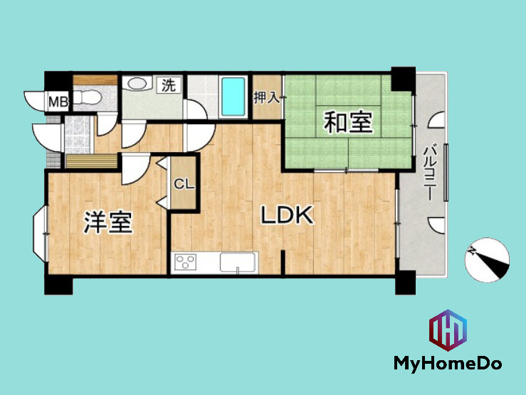 シャトー乙輪の間取り|図面と現況が異なる場合は現況を優先いたします。