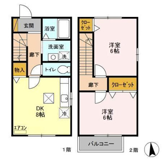 【間取り】 | コーポ双伸6
