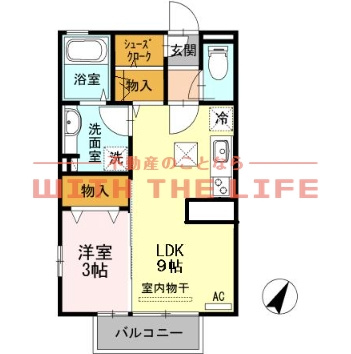 ヴィルヌーブ伍番街【キャッシュバック対象】の間取り