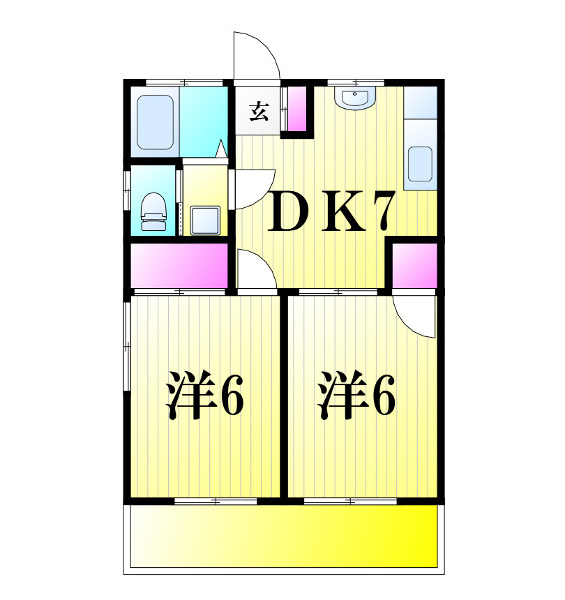 上信ハイツの間取り