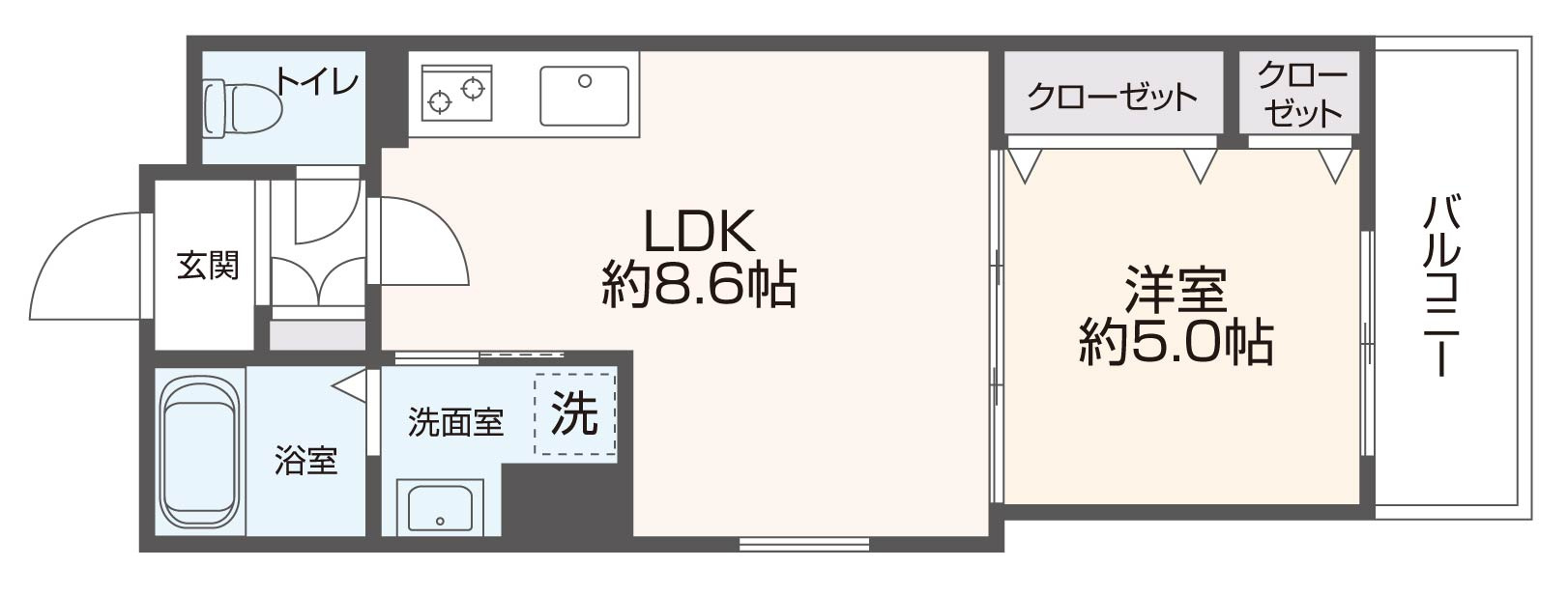 セレニティ小若江B棟の間取り