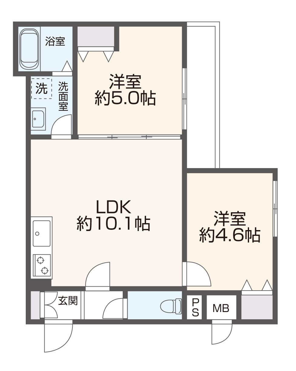 セレニティ小若江B棟の間取り