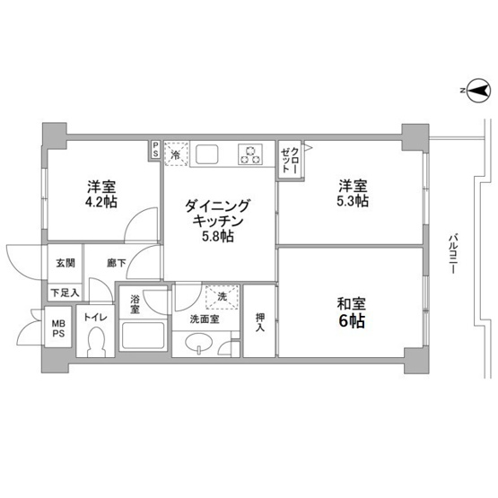 【間取り】 | ヴェラハイツ目黒ガーデン
