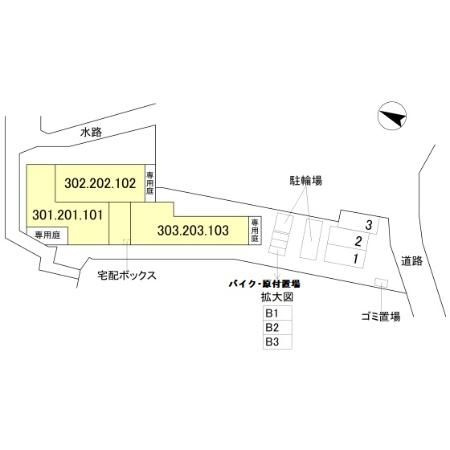 (仮称)D-ROOM山田東4丁目PJの区画図