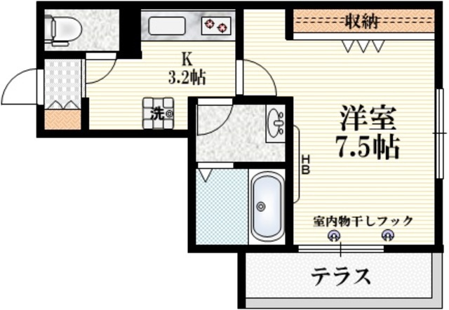 ＴＥＲＲＡＣＥ　ＣＯＵＲＴの間取り