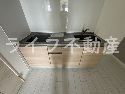 CASA花園のキッチン|コンパクトなキッチンで掃除もラクラク