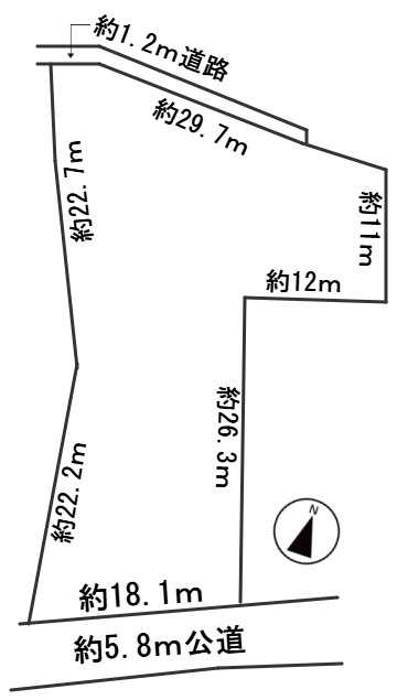 ６７２１４　岐阜市西鶉３丁目土地