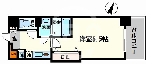 Luxe難波西Ⅰの間取り|Luxe難波西I（ラグゼ難波西I）　間取り
