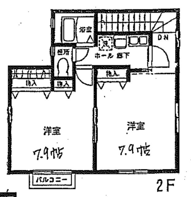 ワコウサンハイツＡ棟の間取り|間取りです。
