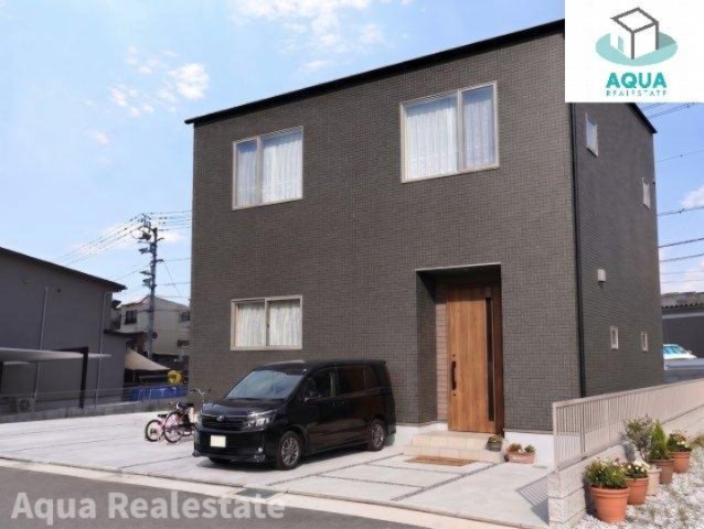 オール電化デザイナーズハウス徳島市かちどき橋建売②の外観パース|現在建築中　2027年1月完成予定☆