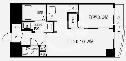 ミュプレ北浜EASTの間取り|ミュプレ北浜EAST　間取り
