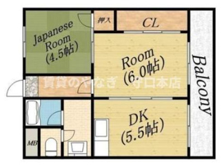 【間取り】 | 森小路長門ハイツ