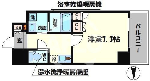 セオリー難波南プレミアムの間取り|セオリー難波南プレミアム　間取り