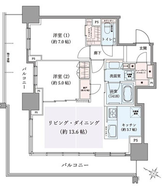 ベイシティタワーズ神戸EASTの間取り