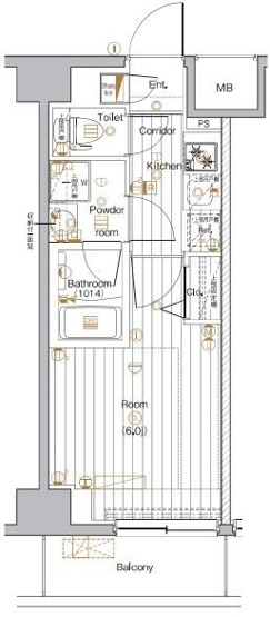 【間取り】 | プレミアムキューブG西大井 | 間取り図