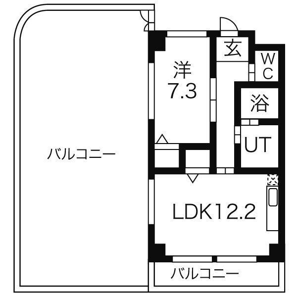 春日井市二子町１丁目の賃貸マンションの間取り