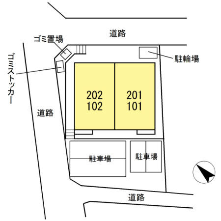 メルヴェーユ　フソウの区画図